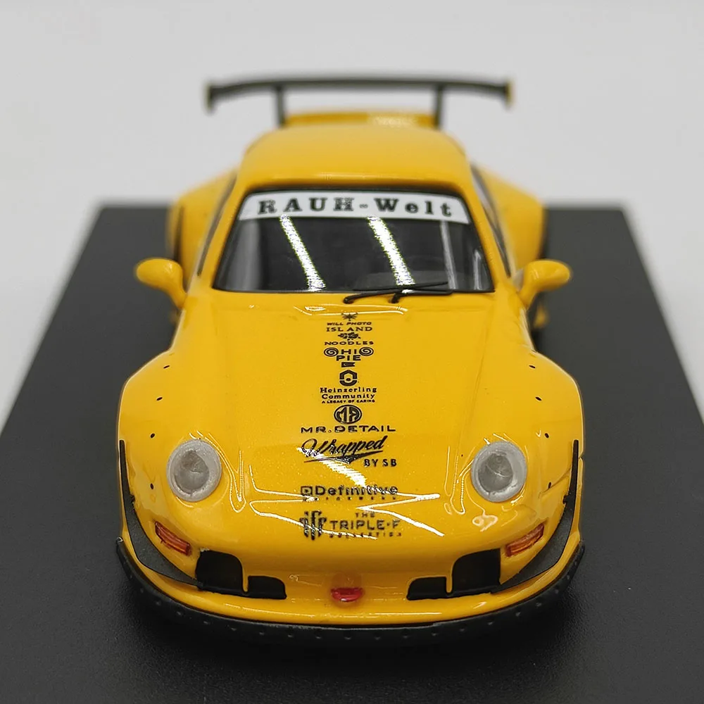 Diecast WU MODEL 1/64 Skala PORSCHE 993 RWB Legierung Auto Modell Sammeln Spielzeug Geschenk Souvenir Display Ornament