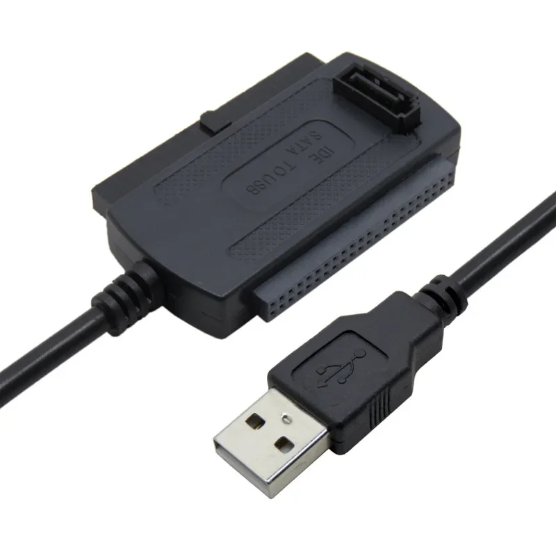 USB2.0 To SATA PATA IDE Adapter Converter Cable For 2.5 3.5 Inch HDD Hard Disk Fast Data Transfer On Laptop Desktop Computer