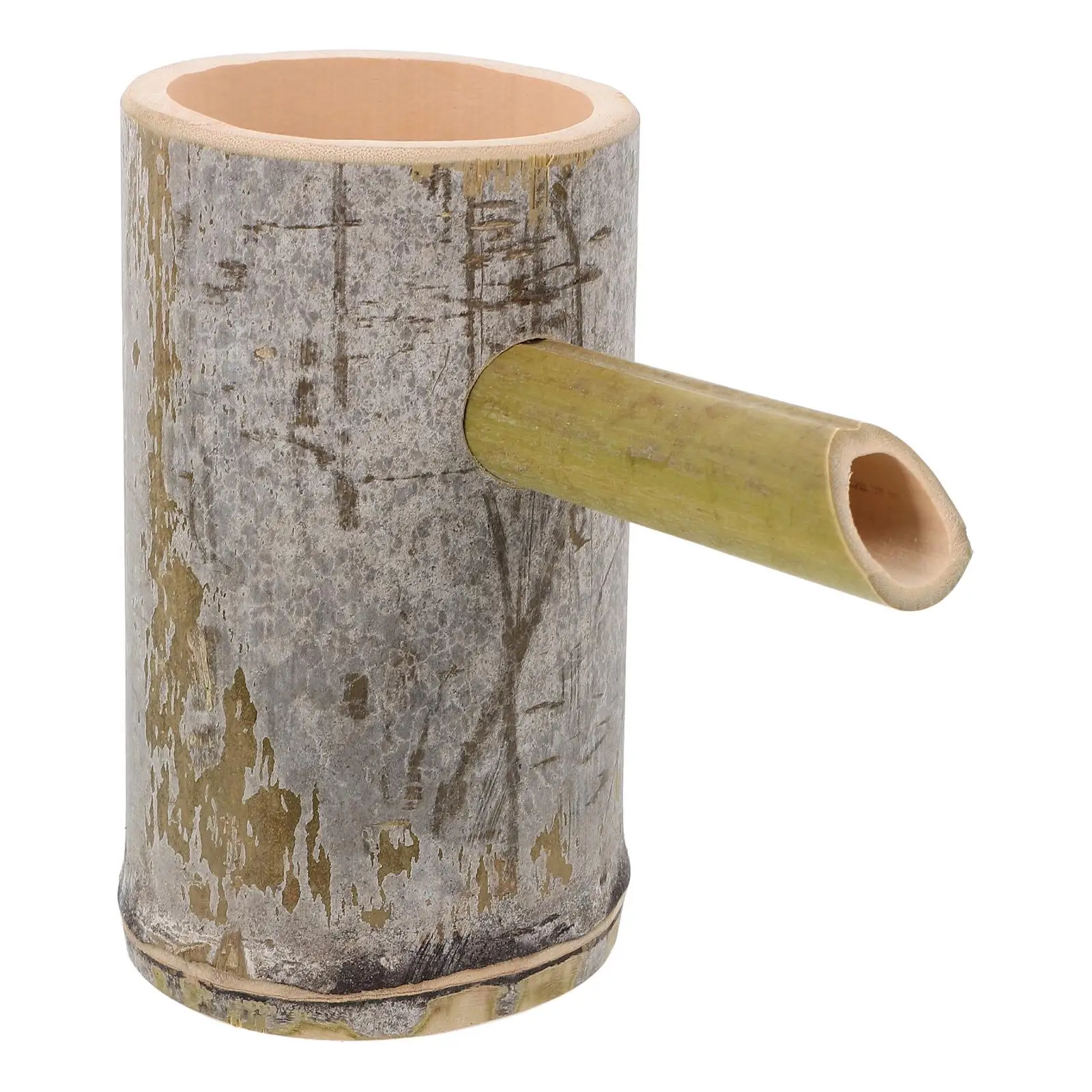 Decorazione in tubo di bambù Acquario Fontana d'acqua Rilassamento interno Fontane di bambù Beccuccio da patio Acquario da giardino Decor Lungo