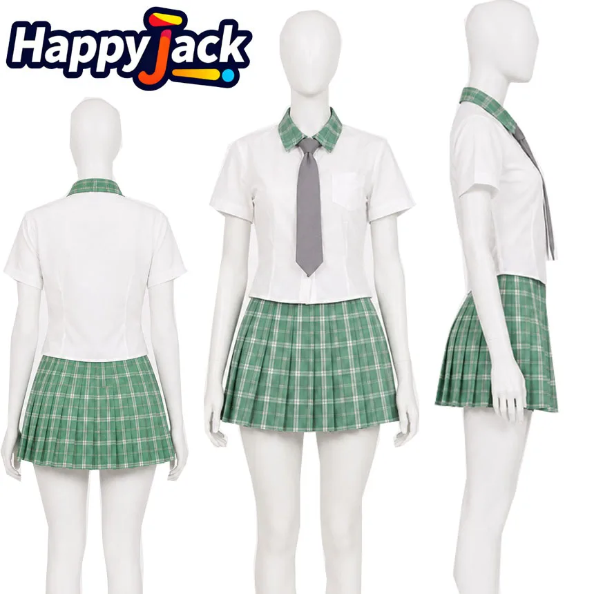 mizi-コスプレ衣装エイリアンアニメステージロールプレイトッププリーツスカートネクタイ衣装大人女性用ハロウィンカーニバルパーティースーツ