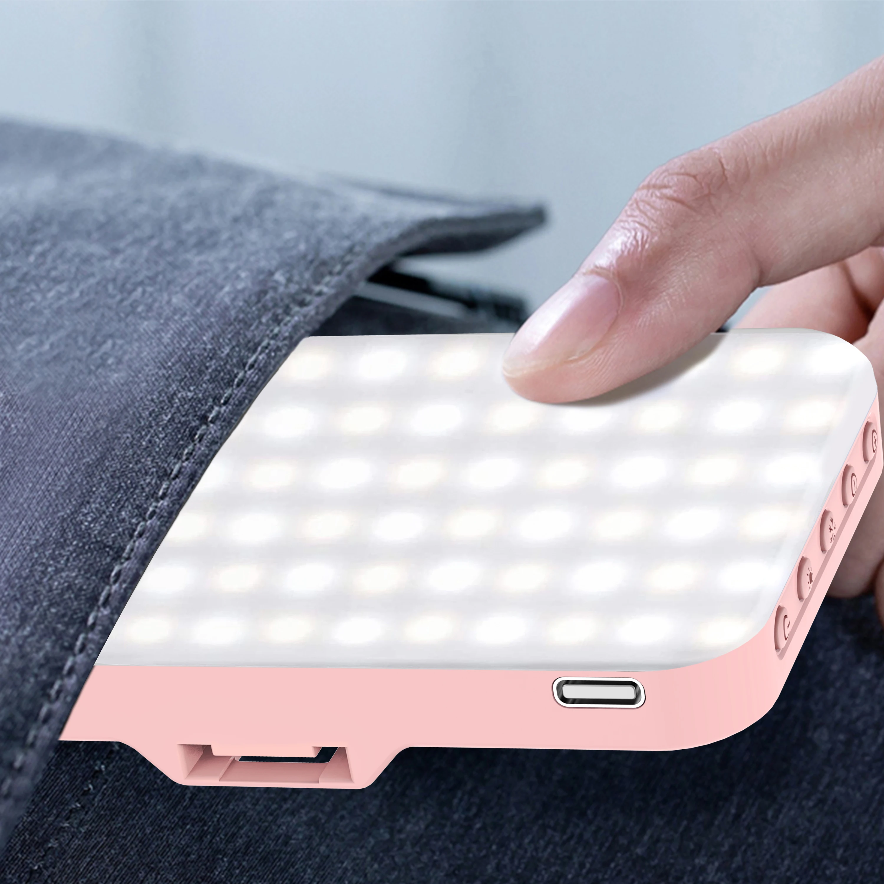 LED Rechargeable Clip Fill Video Conference Light with Front,for Phone,iPhone,Android,iPad,Laptop, for Makeup,TikTok,Selfie,Vlog