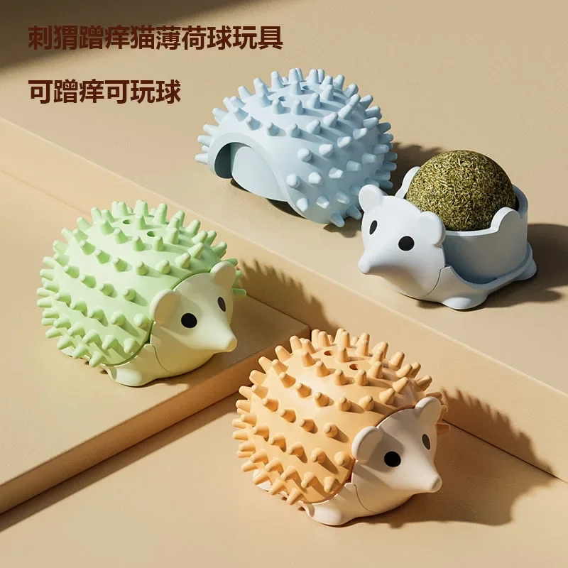 

Cat Toy Hedgehog Itching Device Teeth Grinding Cat Mint Ball Pet Toys Catnip Pet Products Cats Аксесуари Для Котів
