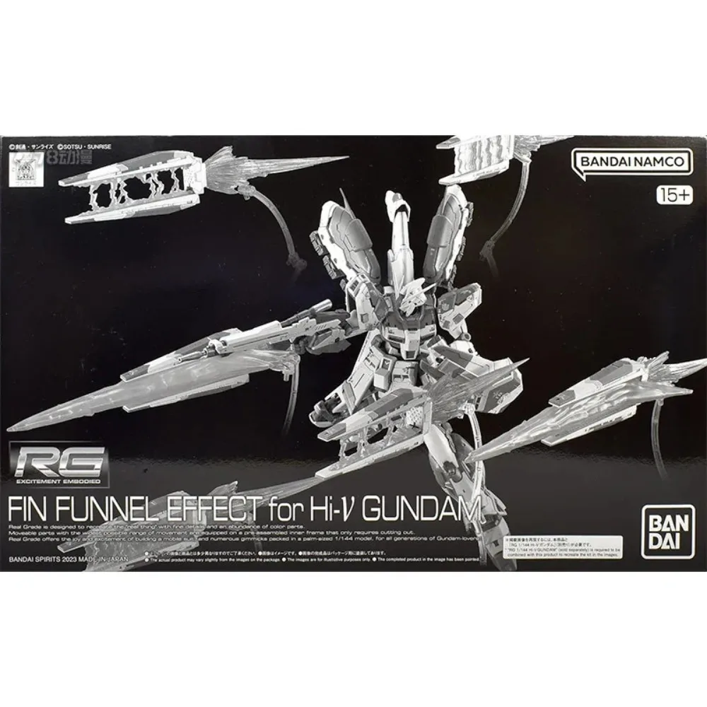 Bandai Anime Model Original Genuine RG FIN FUNNEL EFFECT FOR HI-V GUNDAM Toys Action Figure Gifts Collectible Ornaments Boys