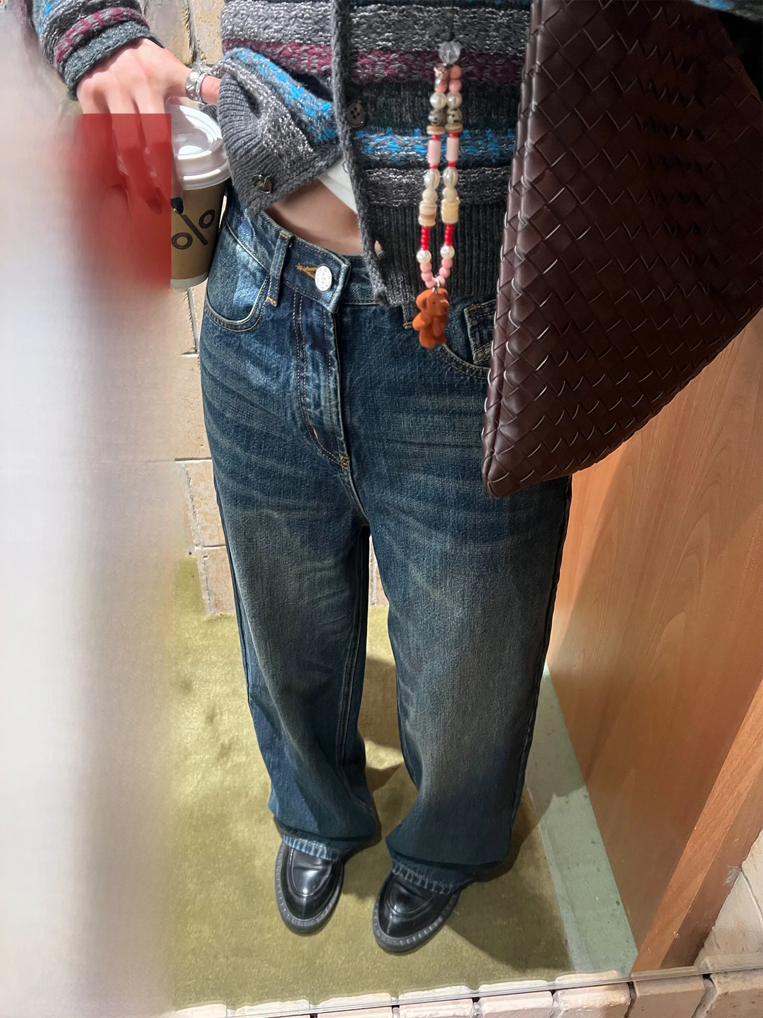 

D YANGJUN модные прямые джинсы со средней посадкой, женские свободные широкие брюки, длинные брюки, весенняя коллекция