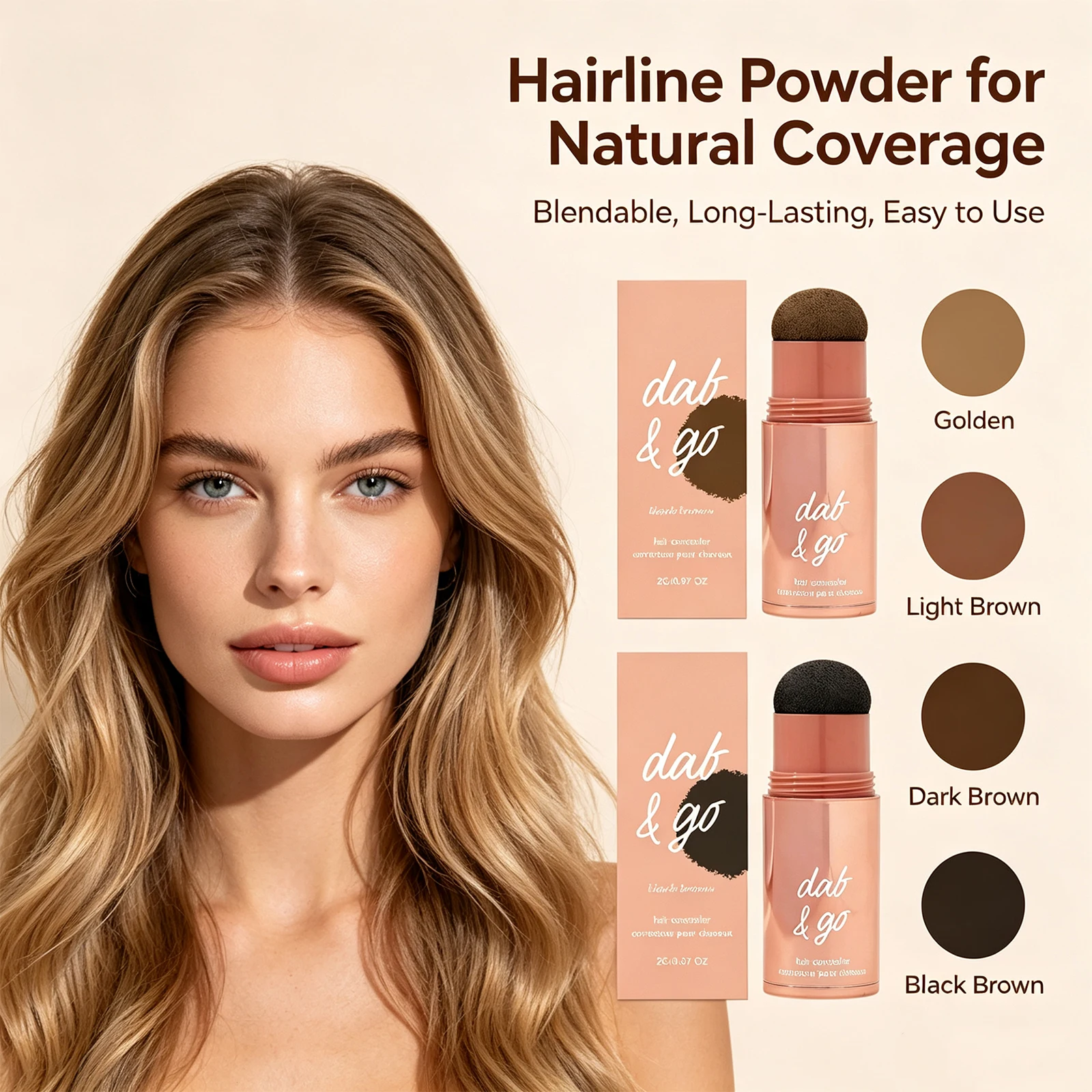 Hairline Shadow Powder Hair Gap Modifying Makeup Natural Filling Color Fit Scalp Conceal Hair Roots With Sponge Applicator 2g