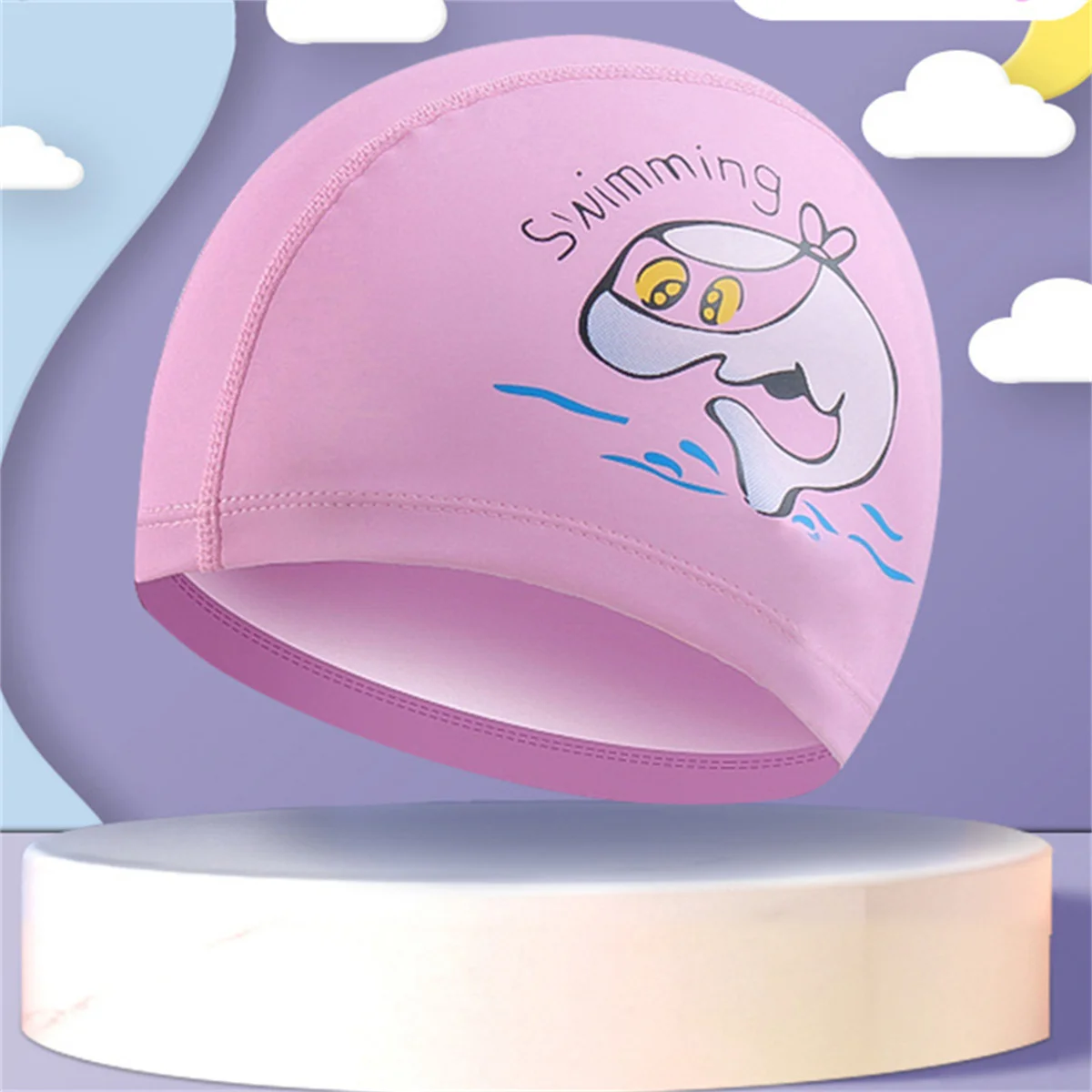 Cute Girl Swimming Cap For Children Kids Waterproof Elastic Silicone Swim Pool Cap Bathing Caps gorro natacion Diving Hat Kids