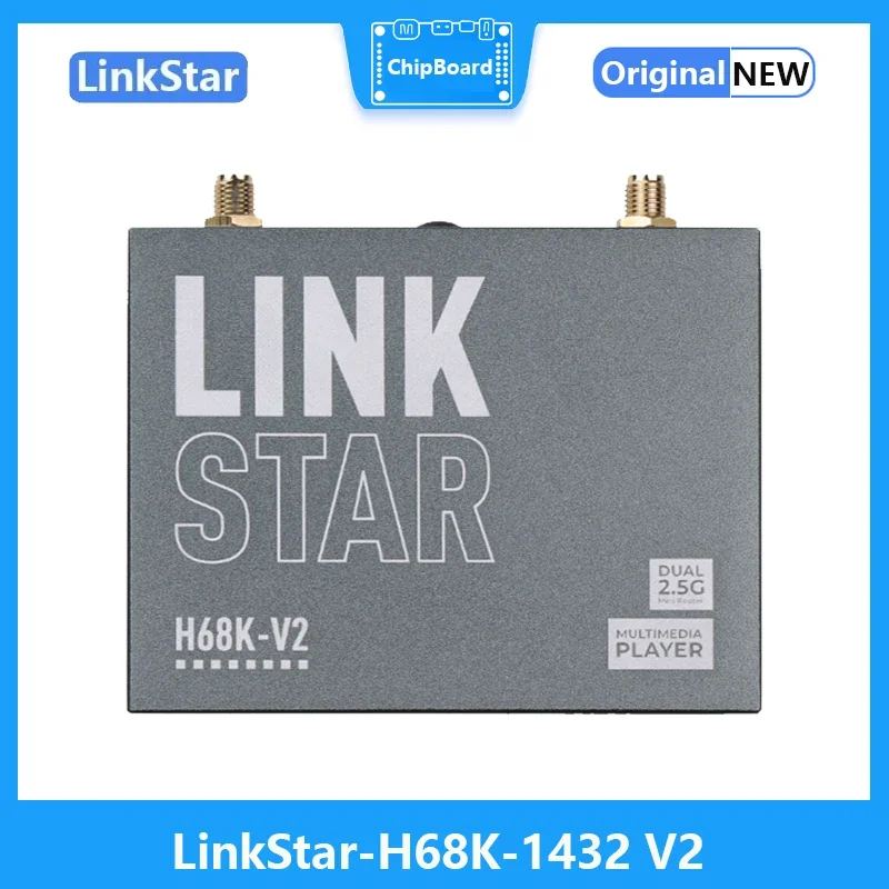 LinkStar H68K-1432 V2 Wi-Fi6, 4G RAM 32GB eMMc, Dual-2.5G & dual-1G Ethernet, 4K Output, Android 11, Ubuntu OpenWRT