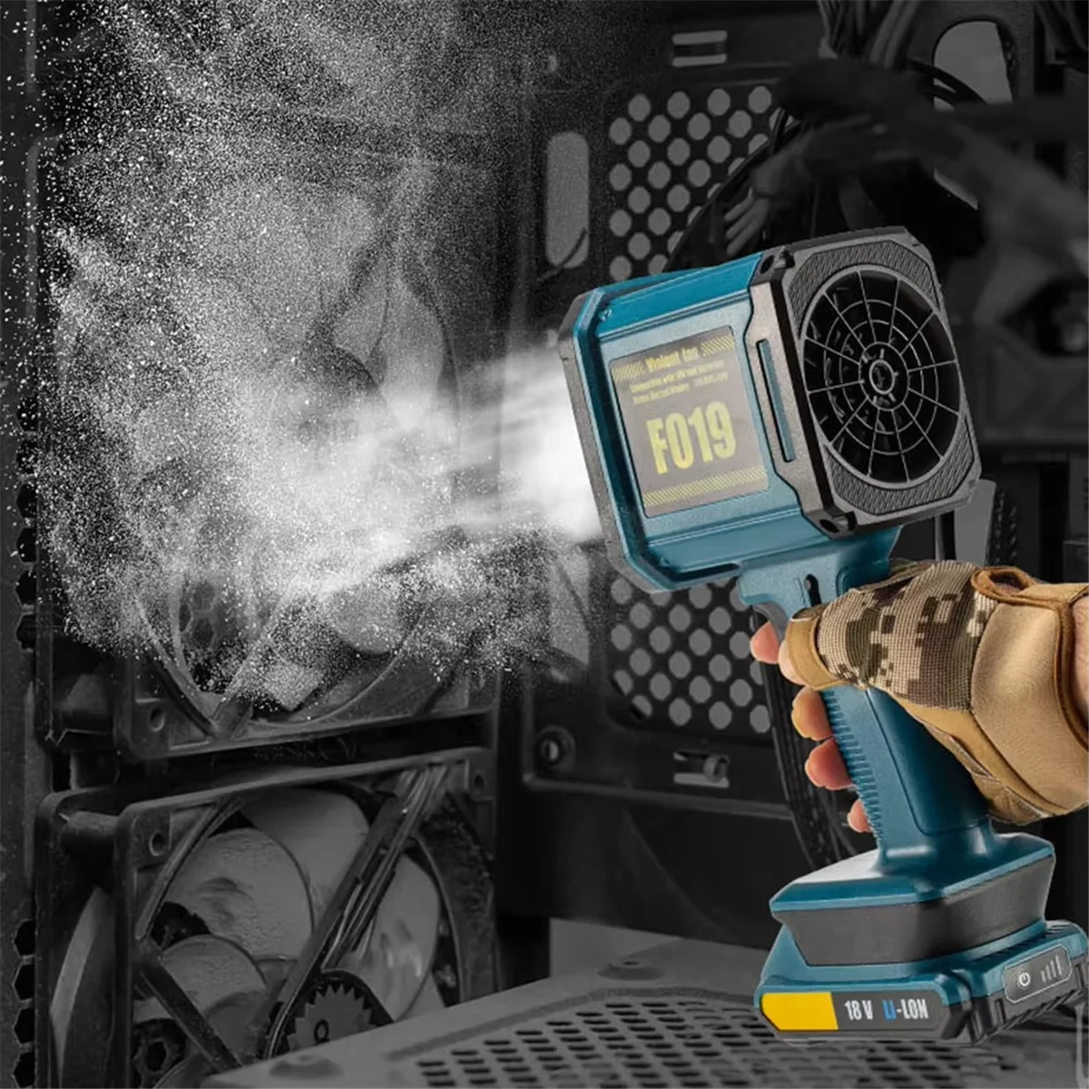 N18R توربو مروحة التوربينات منفاخ نفاث قابل للتعديل سرعة الرياح مروحة نفاثة لاسلكية قوة قوية منفاخ هواء قوي لتنظيف السيارة أ