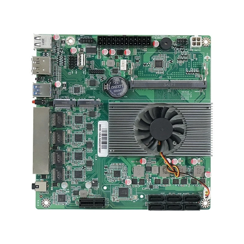 Powerful & Flexible Expansion N100 Industrial NAS Motherboard Low Power Processor 24Pin+4Pin Power Stable Operate