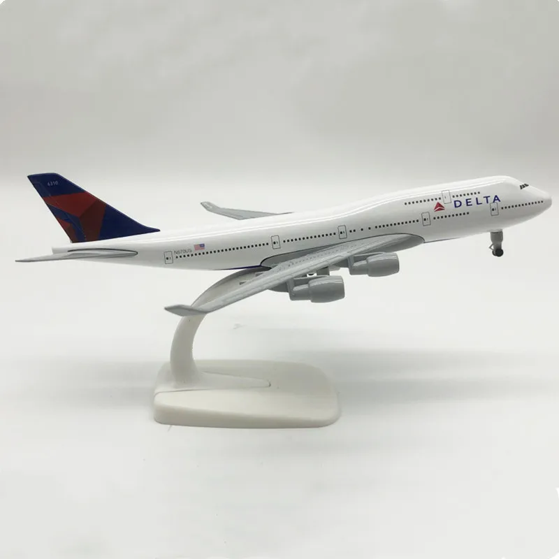 

20cm Airplanes AIR American DELTA Airways Alloy Diecast Metal Plane Model Boeing 747 B747 Airlines Airplane Aircraft Gift