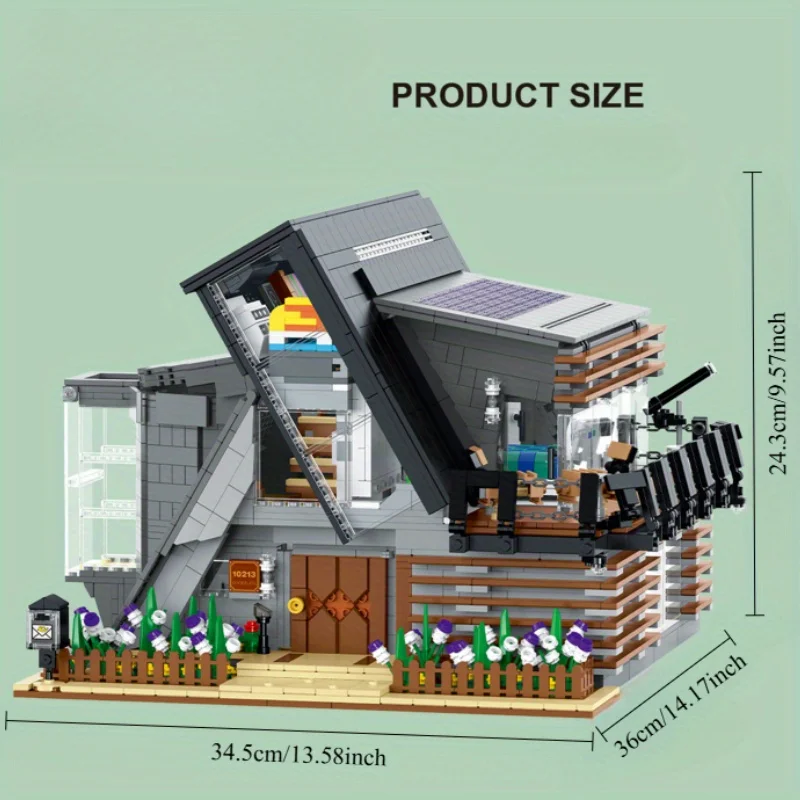 Die Lambda-Hausblöcke, Street View-Stil, DIY-Lernspielzeug, ideales Geburtstagsgeschenk für kreative junge Leute