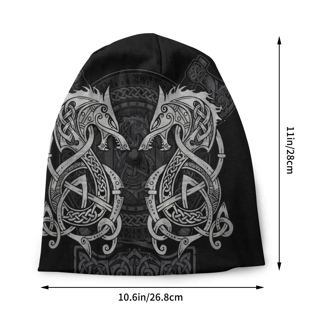 Mythology Skullies Beanies Caps Fighting Fenrir Thin Hat Autumn Spring Bonnet Hats Men Women's Unisex Ski Cap