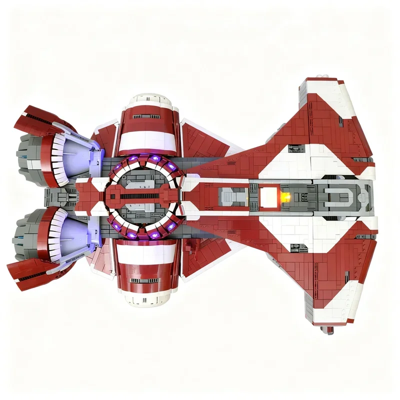 7674PCS MOC Space Battle Movie Jeded Defender Class Light Corvette Model Custom Puzzle DIY Creative Ideas Toy Birthday Gift
