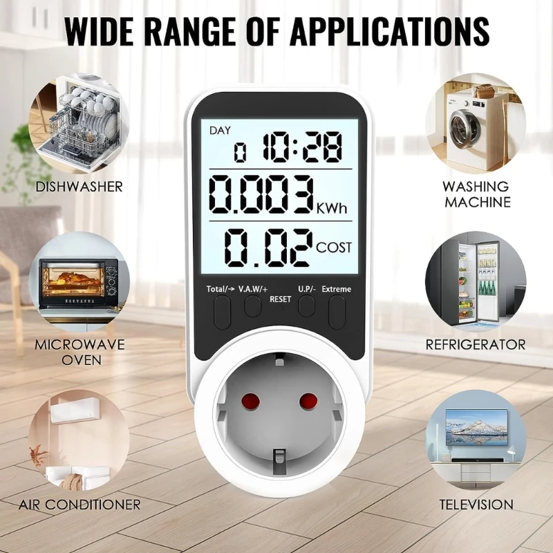 M6CF Efficiently Manage Power Cost Power Meter Socket Energy Cost Monitors Socket