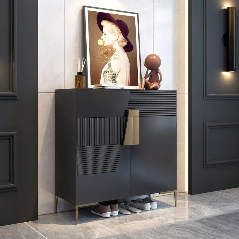 Gray Beautiful Shoes Organizers Narrow Modern Hallway Balcony Shoes Organizers Organizers Closet Meuble Chaussure Furniture Home