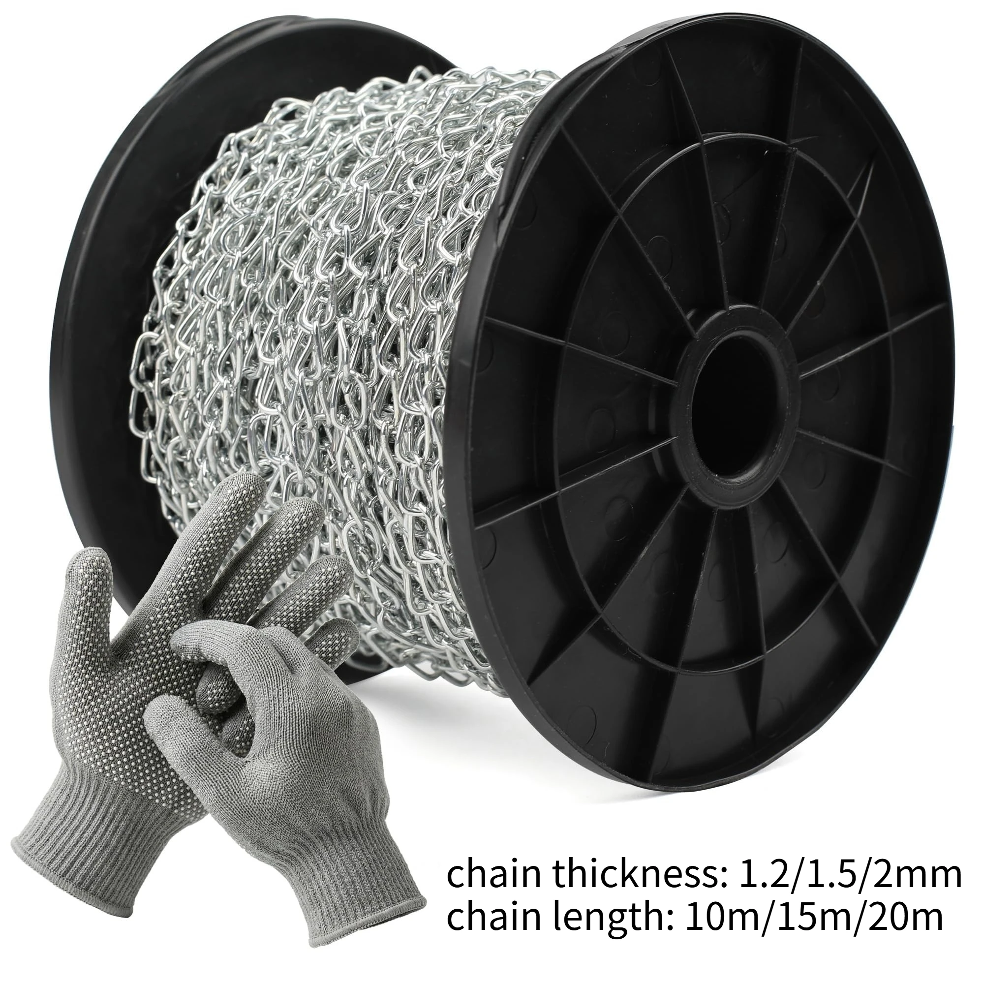 Stainless Steel Chains 1.2/1.5/2mm Hanging Chain Roll for Light Chains Need Flowerpots Outdoor Projects Jewelry Making DIY Home