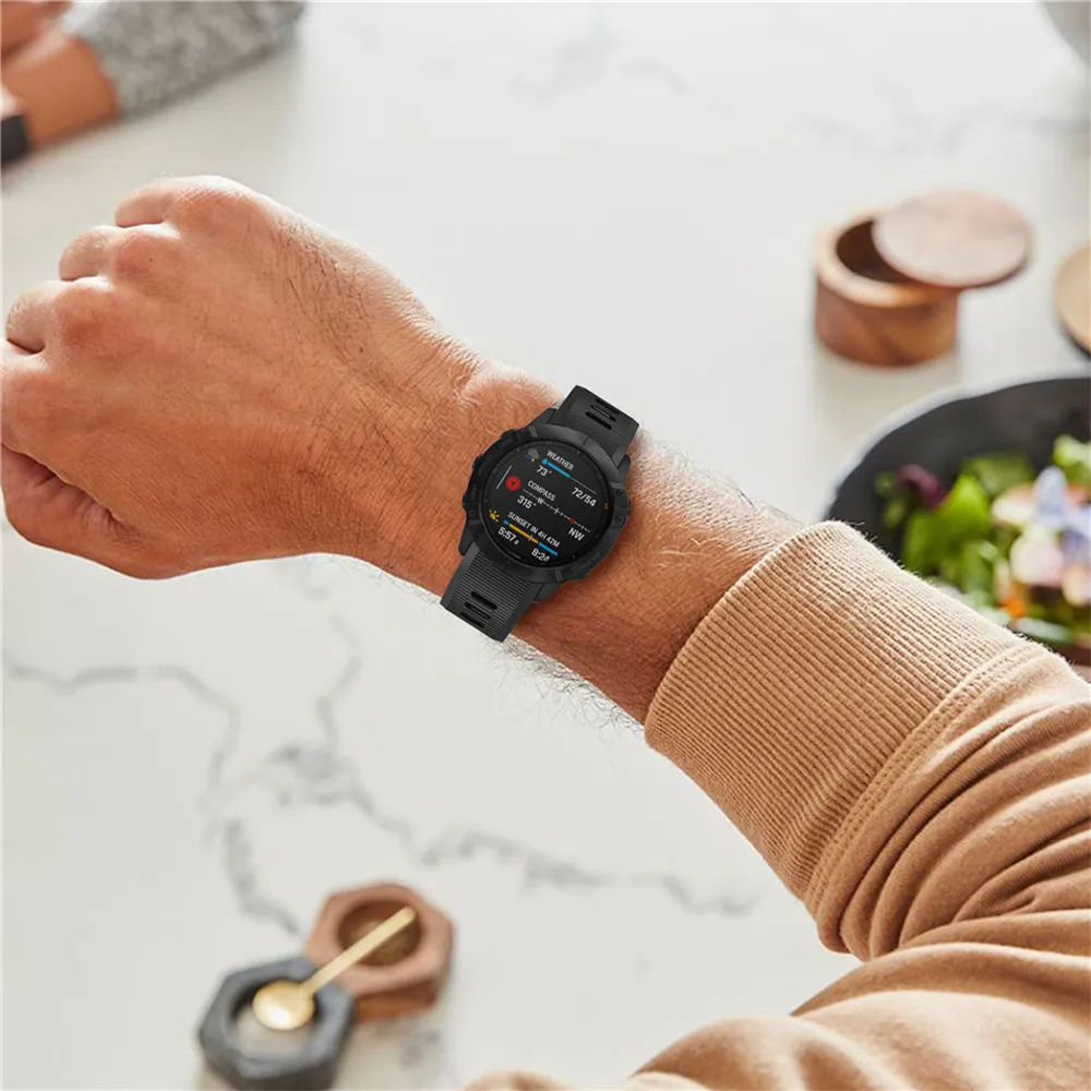 BEHUA QuickFit 26mm 22mm Silikonarmband für Garmin Fenix E 8 7X 7 6 6X/Epix Pro Gen 2 51mm 47mm/Tactix Uhrenarmband Zubehör – Detail 31