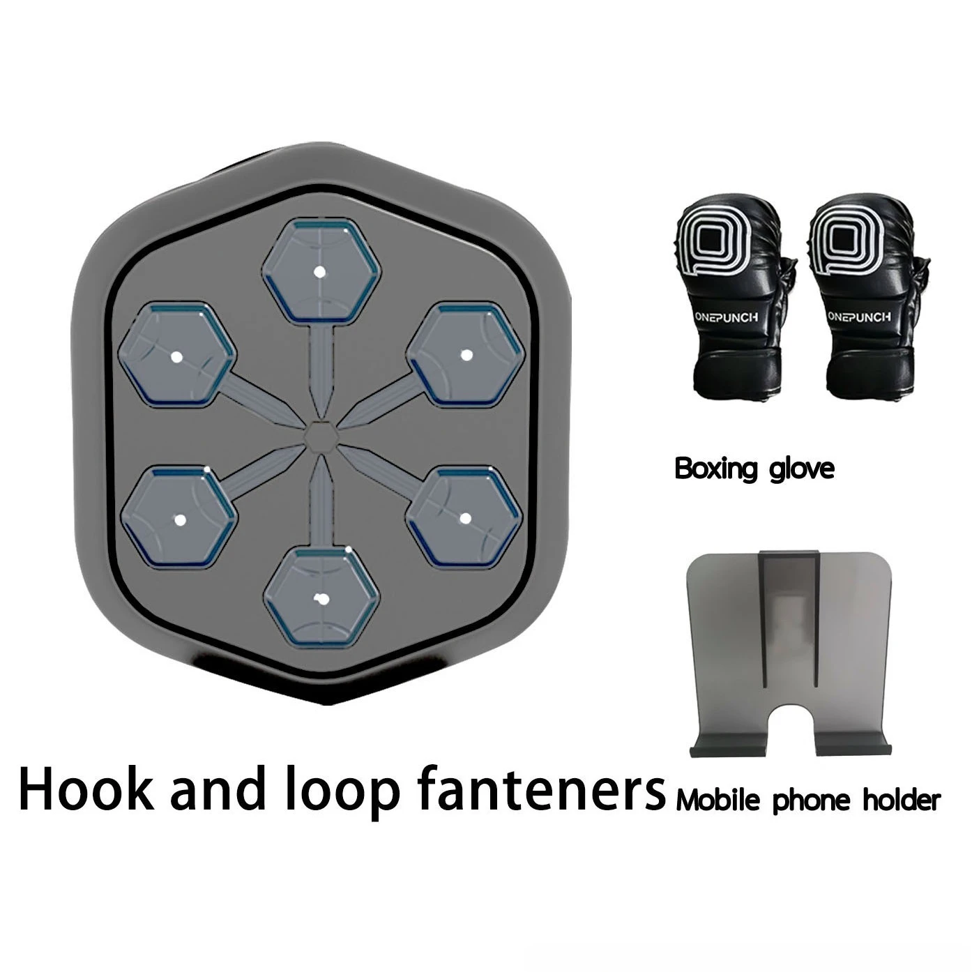 Luvas para máquina de boxe musical, luvas de boxe combinando, luvas de boxe meio pacote