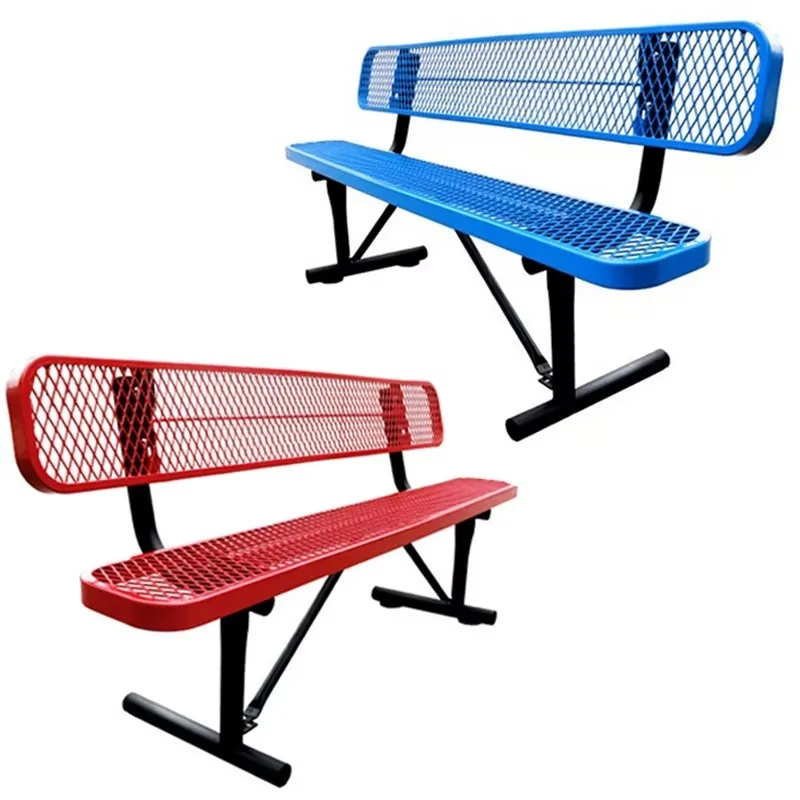 HD Customized Modern Decorative Steel Seating Bench Solid Commercial Grade Public Waiting Bench Outdoor Gym School Park Mall
