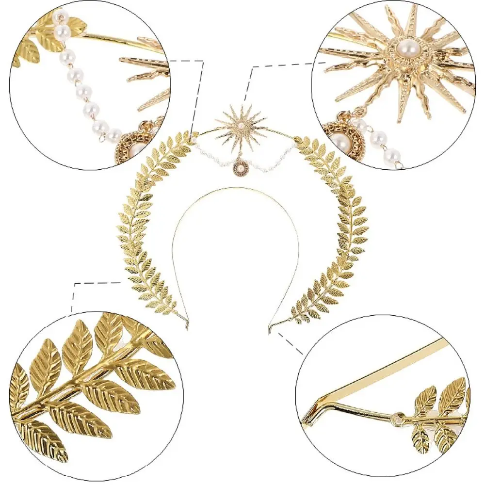 جديد سبيكة هالة تاج طقم من الحلقان حجر الراين البوهيمي ستار عقال طبقة مزدوجة السداسية ستار الشعر هوب إكسسوارات الشعر #5