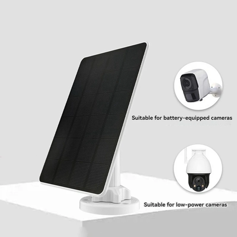 3W Solar Panel For Security Camera Outdoor IP65 Waterproof With 3 Meters Charging Cable For Outdoor Camera Charging