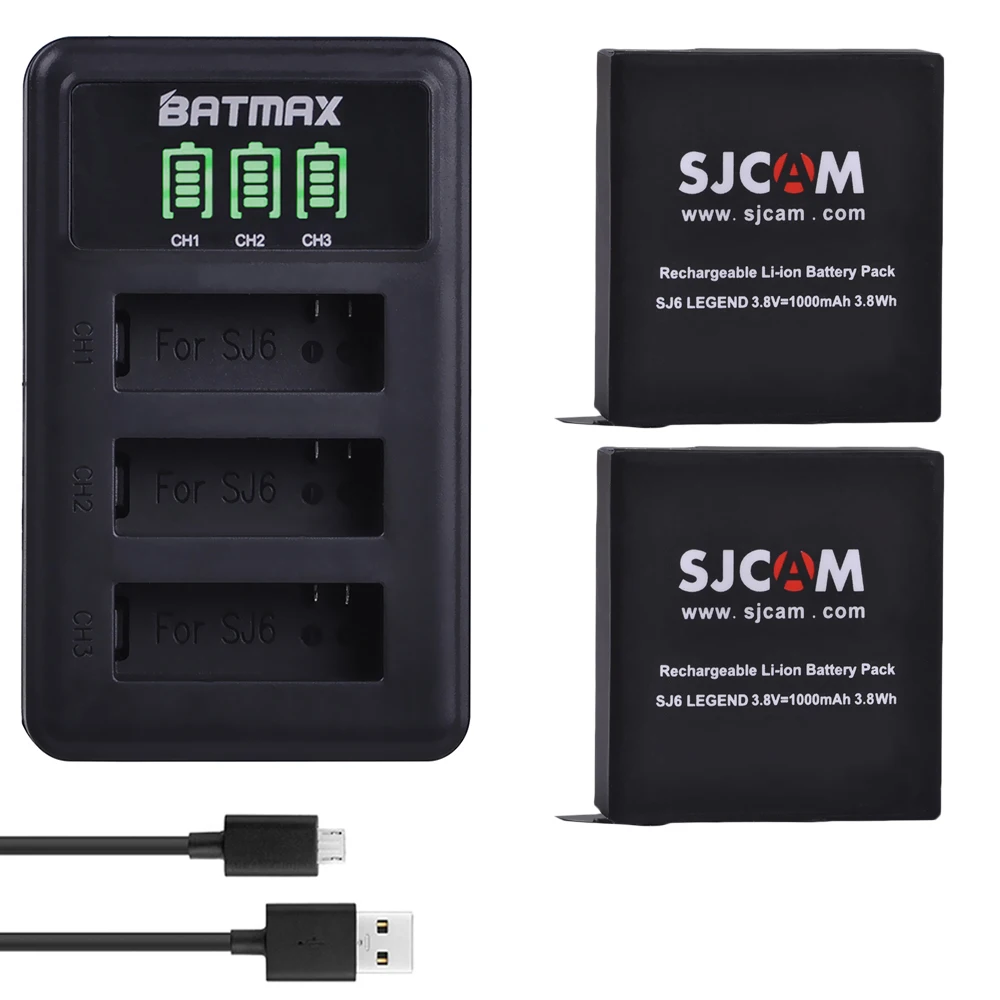 SJCAM SJ6 Legend アクションカメラ 本体 + バッテリー 1000mAh Original SJCAM SJ6 LEGEND Battery for SJCAM SJ6 Legend