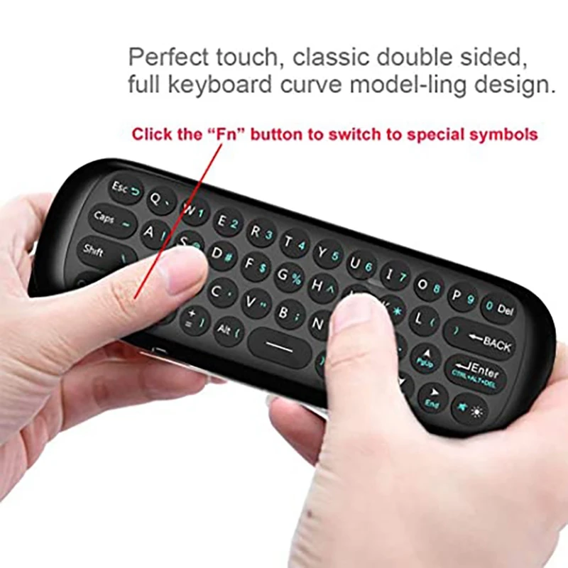 W1 Remote Control 2.4G Wireless Somatosensory Flying Squirrel Mini Keyboard Remote Control for TV Projector Set-Top Box