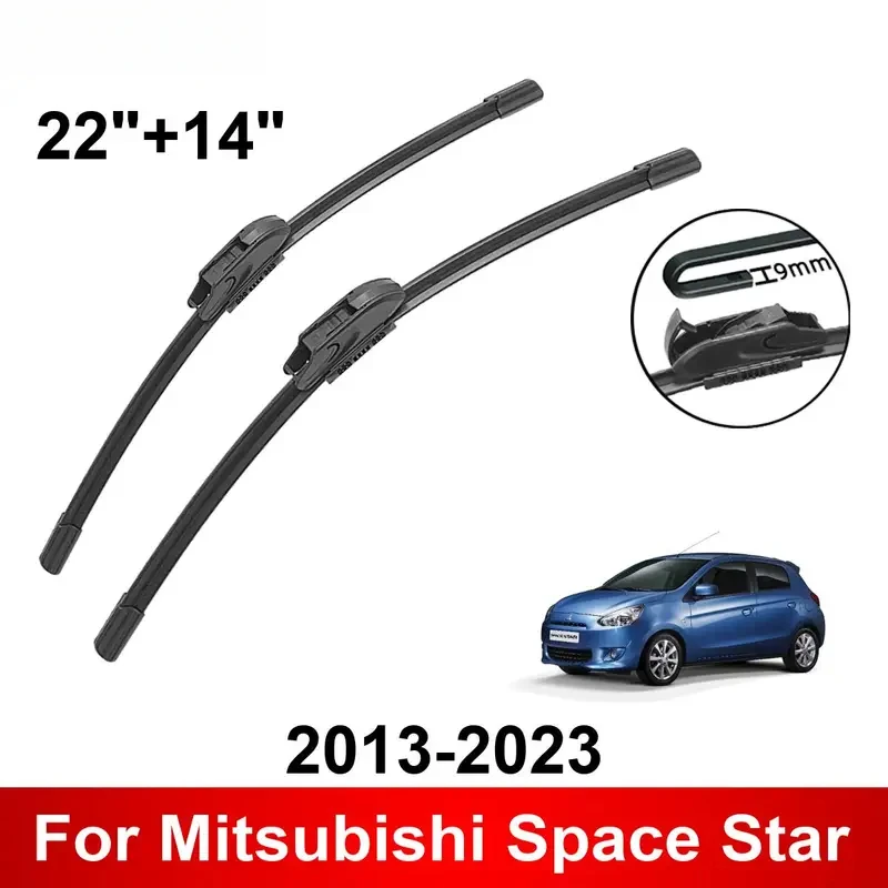 

JQ-D1022+14 For Hyundai Getz 2002-2011 Car Wiper U-type Soft Rubber Boneless Wiper HD Quiet Durable Automotive Wiper 22"+14"