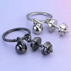 Fitness Dumbbell Keychain Sports Competition Souvenir Universal Arm Strength Training Three-dimensional Model Club Gifts