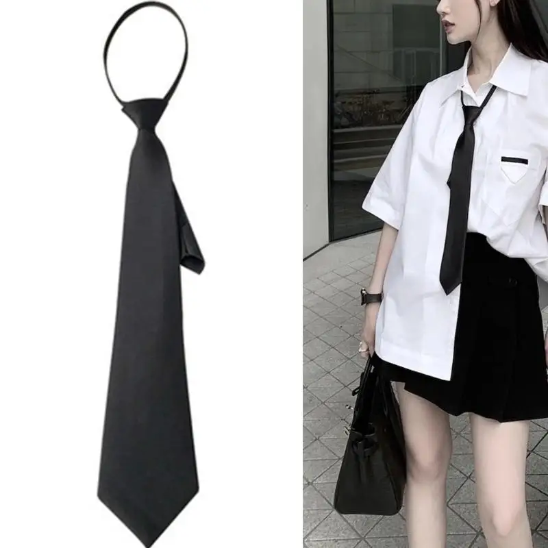 367C Student Shirt Necktie Women College Uniform Adjustable Ties for Girls