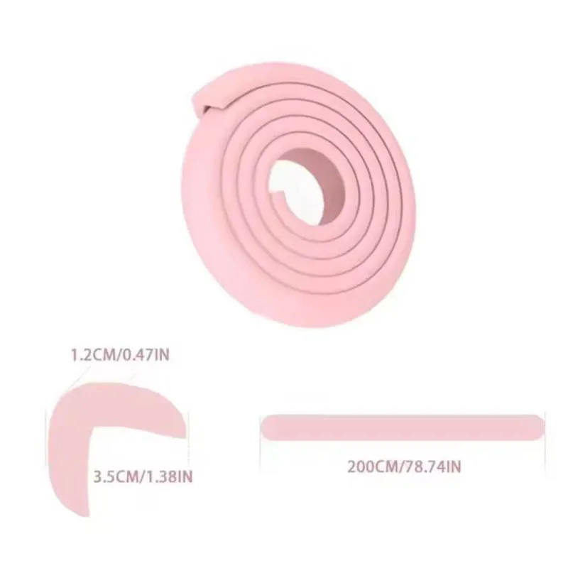2M Child Anti-collision Strip Baby Protection Strips Bumper Corner Soft Cover Strips Table Corner Protection Anti Crash