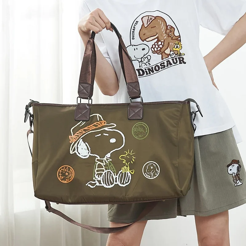 

Cartoon Peanut Handbag Anime Super Large Capacity Long-distance Storage Bag Kawaii Hand-held Crossbody Shopping Travel Bag