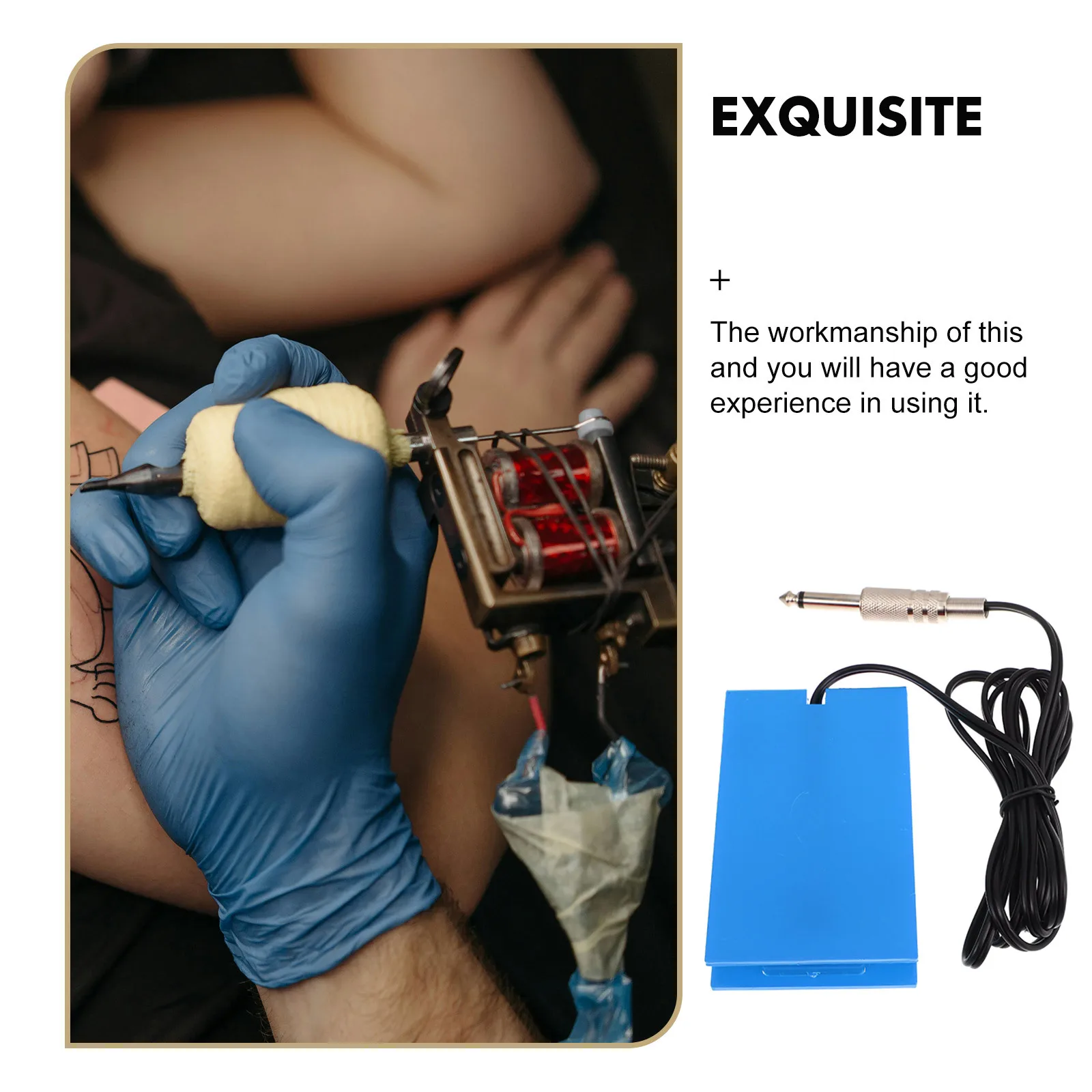 دواسة لآلة الوشم، قاعدة غير قابلة للانزلاق، جودة بناء موثوقة مناسبة لاستوديوهات الوشم ومستلزمات الوشم في الصالونات