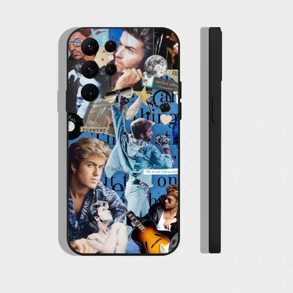 Funda de teléfono G-George m-michael para Samsung Galaxy A73, A21s, A22, A31, A52, A53, A71, A41Soft Black Shell