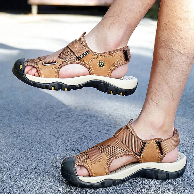 Sandals for Men Summer New Sandals Men's Outdoor Baotou Holiday Classic Beach Casual Shoes Large 47 Zapatos Hombre