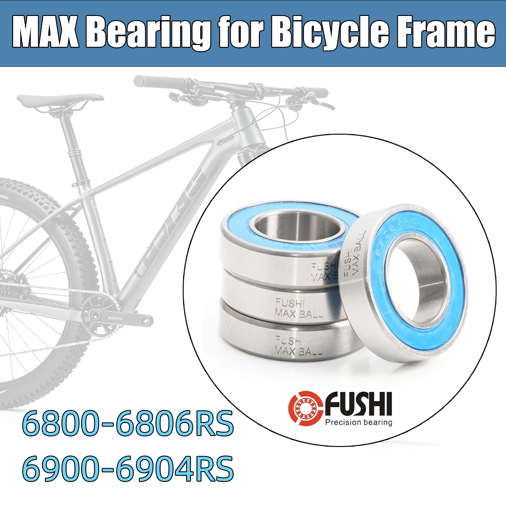 4 roulements MAX 6800 6801 6802 6803 6804 6805 6806 6901 6902 6903 6900 à billes complètes 2RS RSV pour remplacement de cadre de vélo LLU