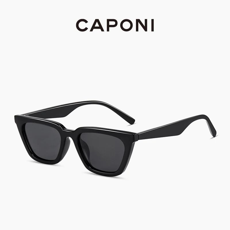 CAPONI Polarized Women Sunglasses Cat Eye Style Vintage Sun Glasses Female Fashion Design Trendy Shades UV400 Protection CP7461