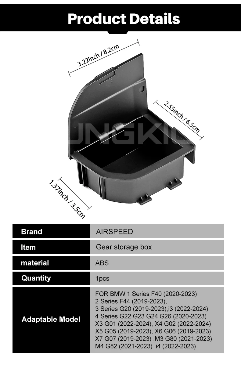 RHD Aufbewahrungsbox für BMW 2 3 4er F40 G20 G26 G01 G02 G05 G06 G07 I4 X3 X4 X5 X6 M4 Modifikation Auto Konsole Schalthebel – Detail 12