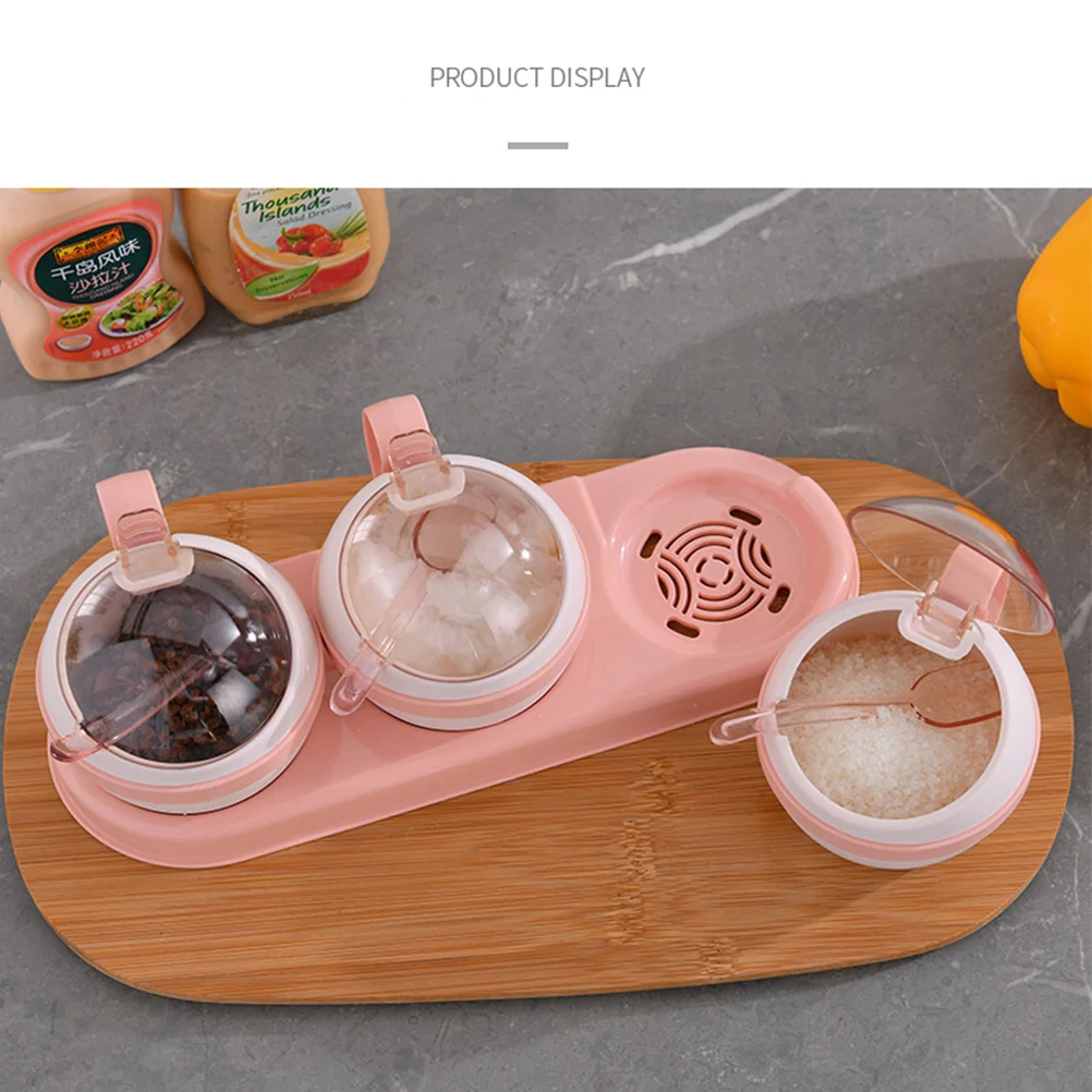 Condiment Container Spice Rack Organizer for Cabinet Meal Prep Containers with Lids Serving Bowls Seasoning Storage Box
