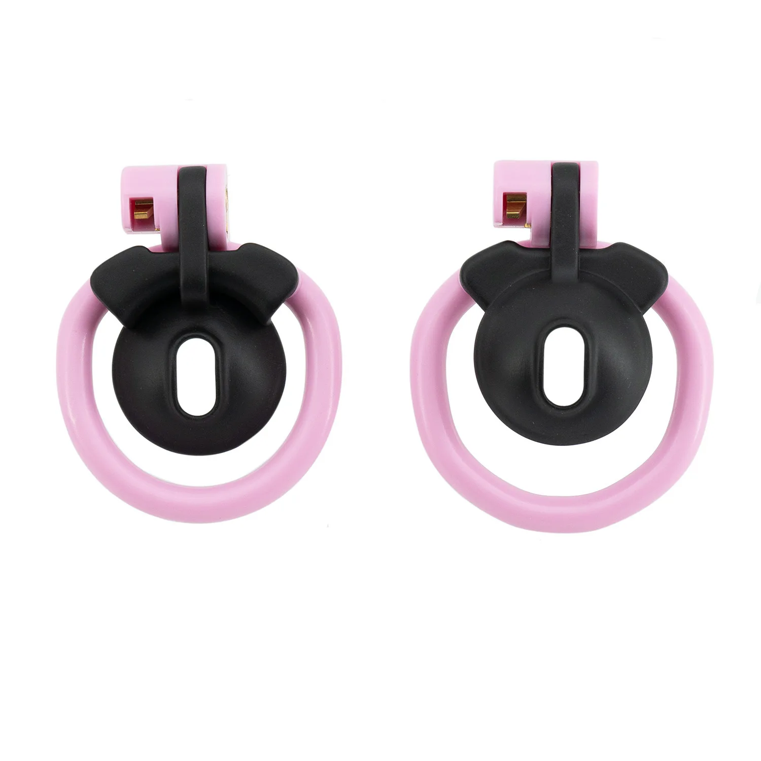 New Mini Positive/Negative Chastity Cage for Sissy CB Lock Penis Cage Black/Pink with 4 Size Cock Rings Bondage Adult Sex Toys