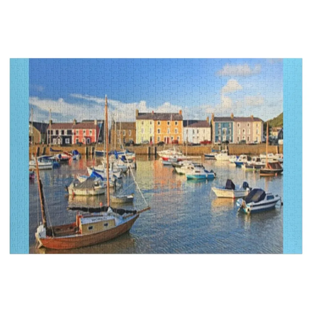 Aberaeron Hafen Puzzle benutzer definierte Holz Name Puzzle