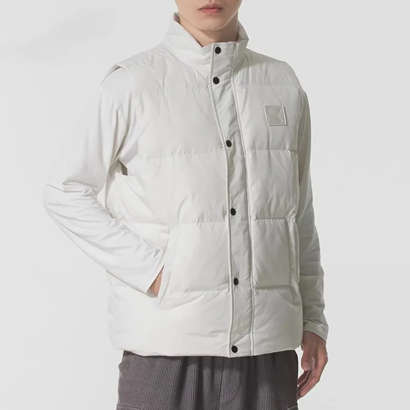 

Puma White Мужская и женская спортивная одежда Повседневный пуховый жилет 63575505