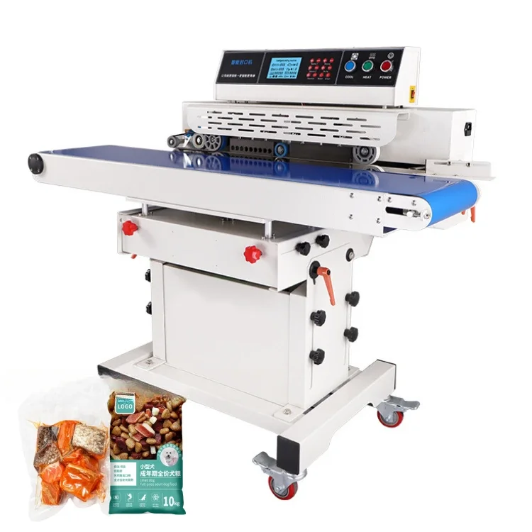 Intelligent nitrogen flushing vacuum food sealing machine continuous belt vacuum packaging machine