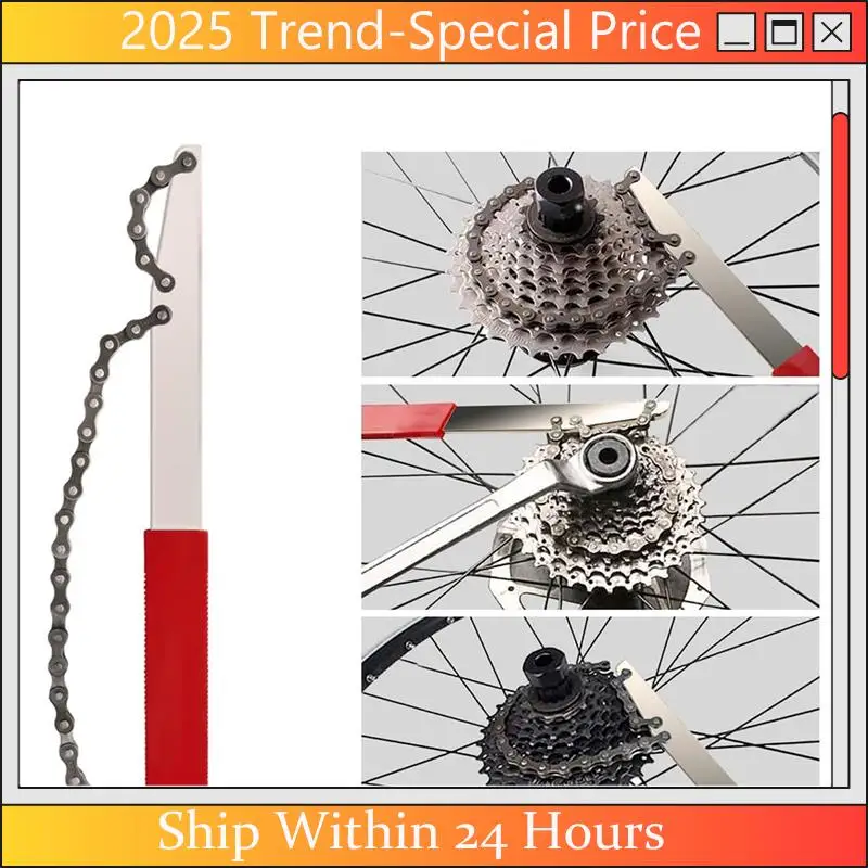 

The New Bike Cassette Removal Tool, 5Pcs Bike Chain Tool Kit With Chain Whip Auxiliary Wrench Bicycle Cassette Lock Ring Removal