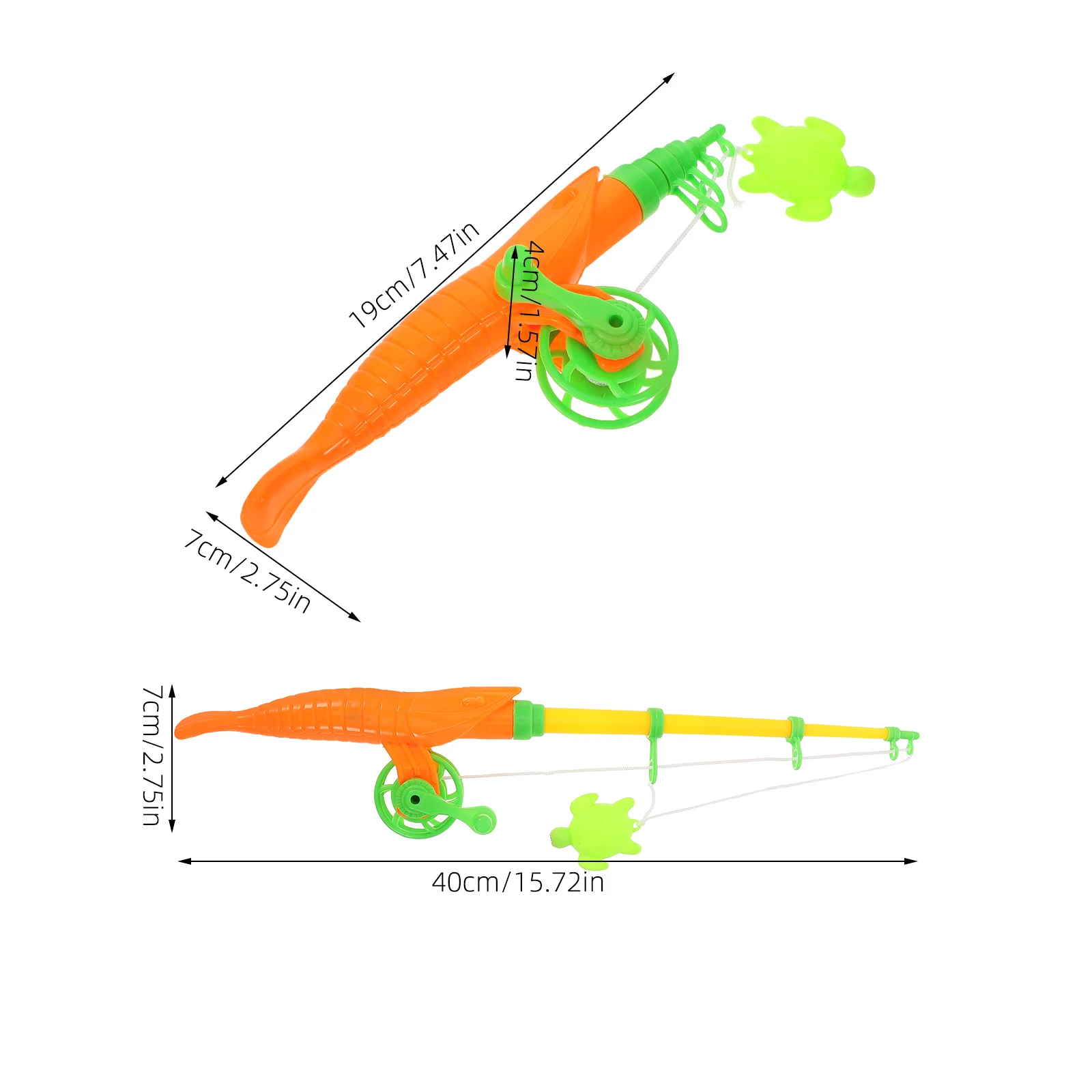 5 ชิ้นเด็กแท่งตกปลาแม่เหล็กตกปลาเสาของเล่นพลาสติกเสาตกปลาขนาดเล็กสําหรับเด็กชีววิทยาการเรียนรู้การศึกษาเกม