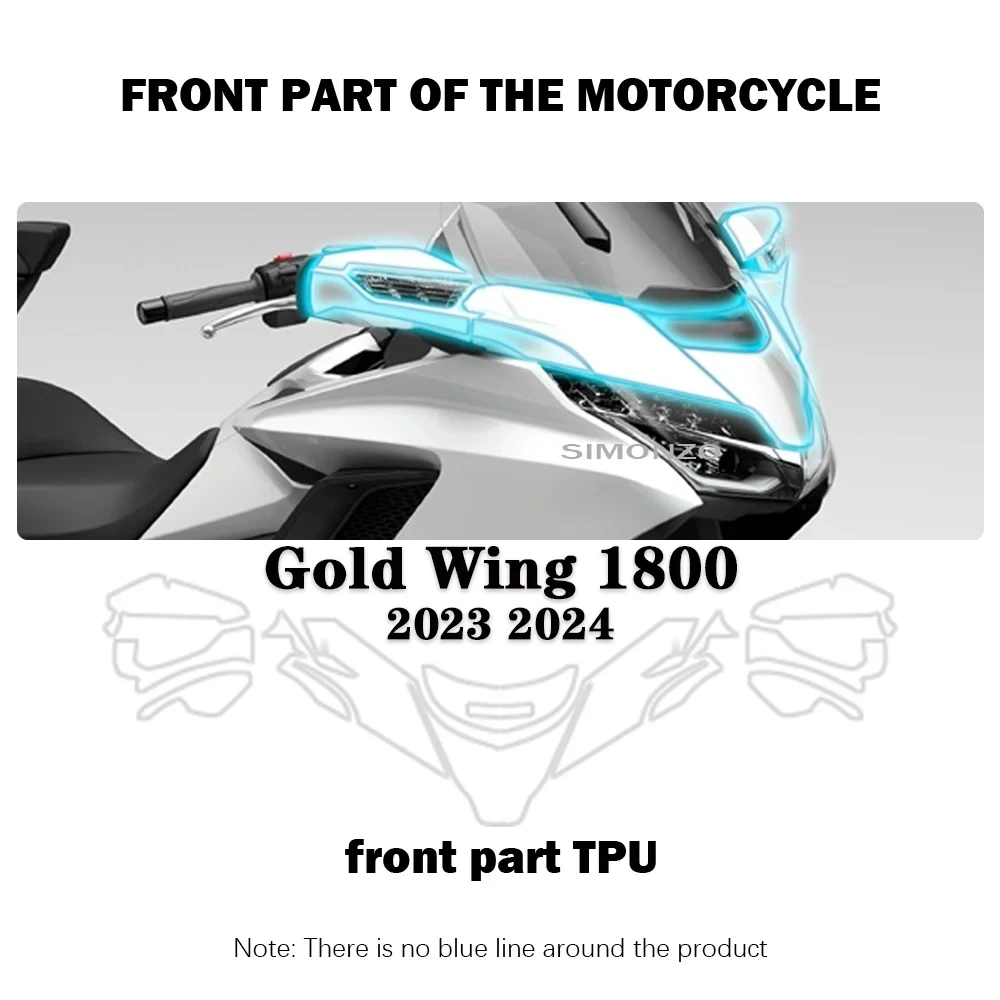 GL1800 Motorcycle Protective Film Invisible Car Cover For Honda Gold Wing 1800 GL1800 2023 Anti-scratch Protective TPU Motorcyc