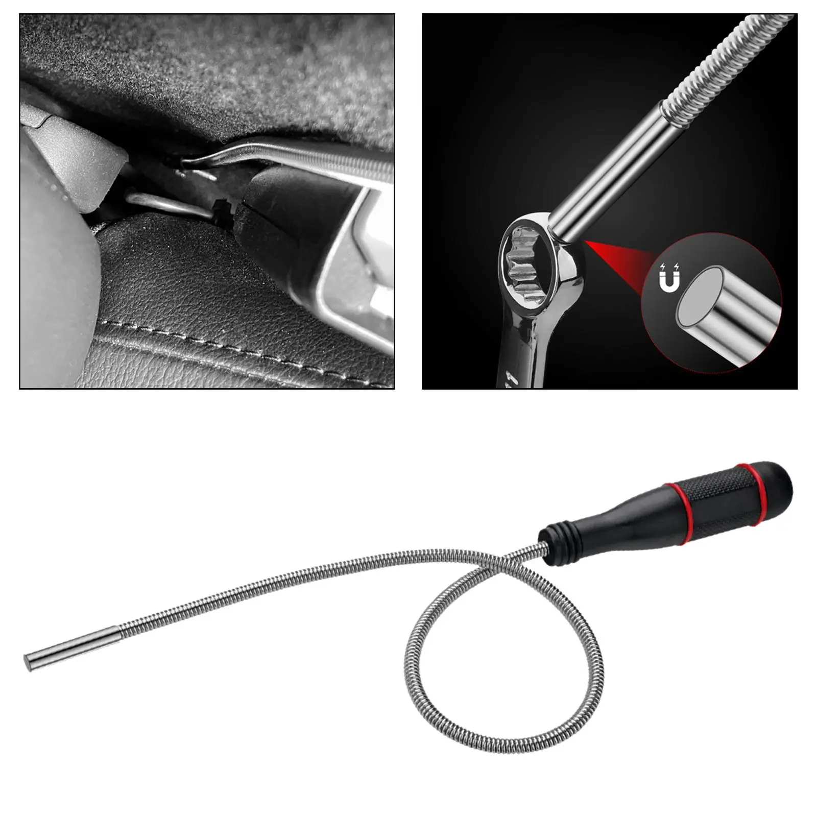 Pickup Tool Long Flexible Metal Tool for Retrieval in Tight Suitable for Auto Repair Home Sink Drains 5