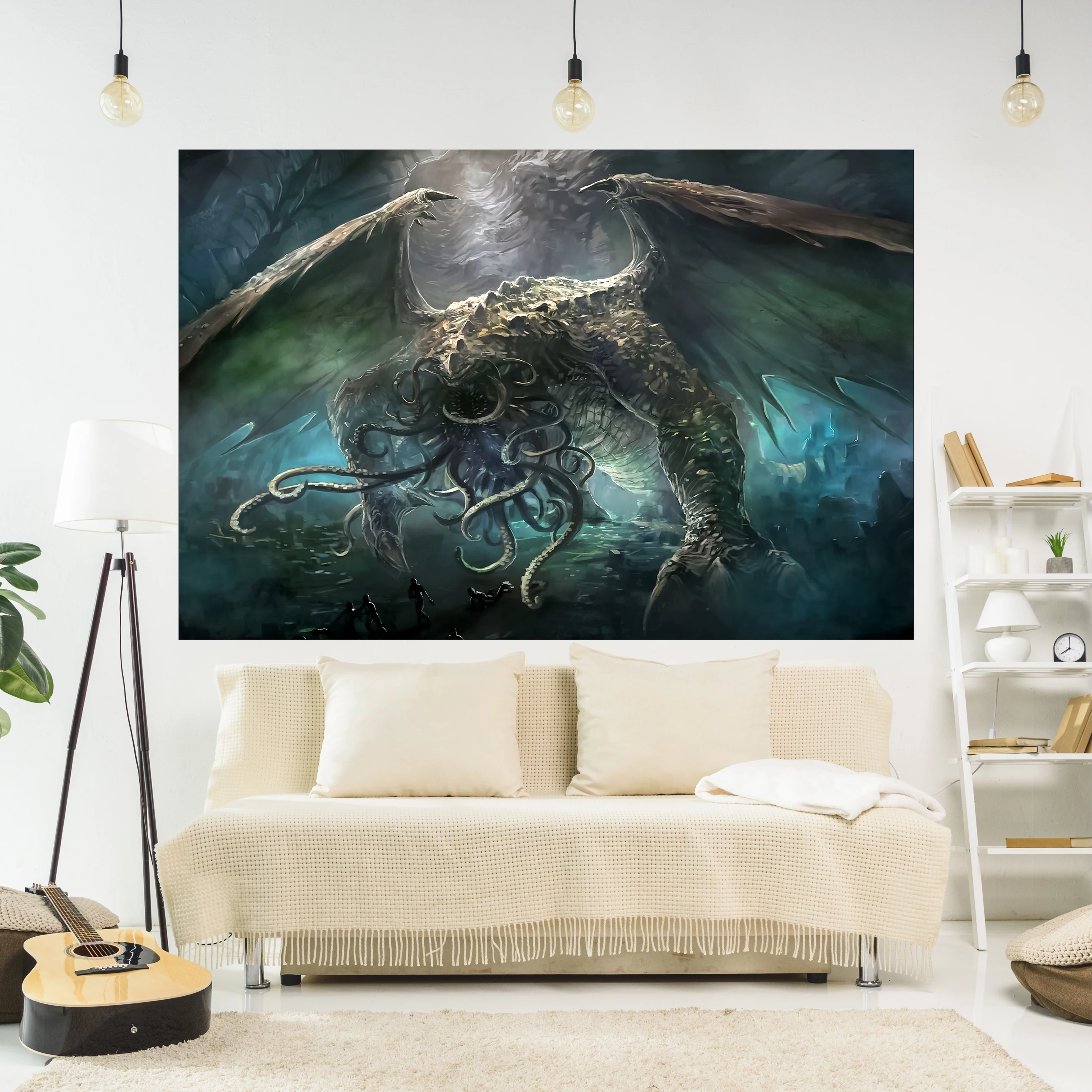 

Anime Tapestry Weird Monster Painting Printed Wall Hanging Art Aesthetics Carpets Bedroom Or Home For Decoration