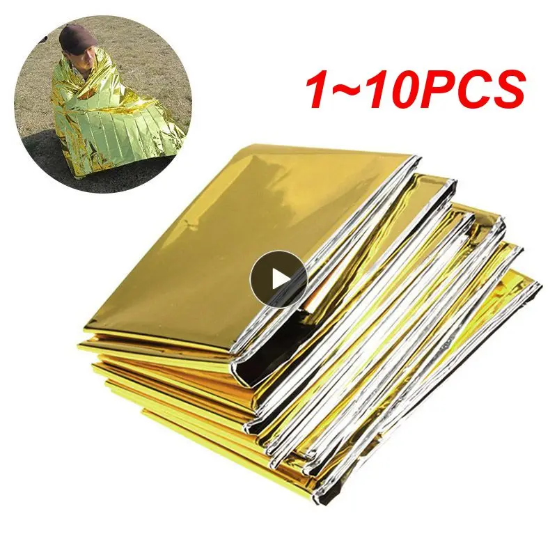 1~10PCS 160*210cm Outdoor Emergency Survival Blanket Waterproof Foil Thermal Space Lifesaving Sliver