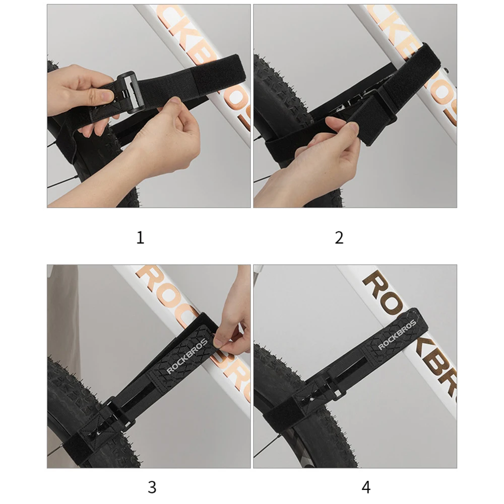 ROCKBROS Velcro Strap Super Load-Bearing Anti-Slip Retractable Universal Strap Bicycle Luggage Sports Equipment Car Storage 바테잎